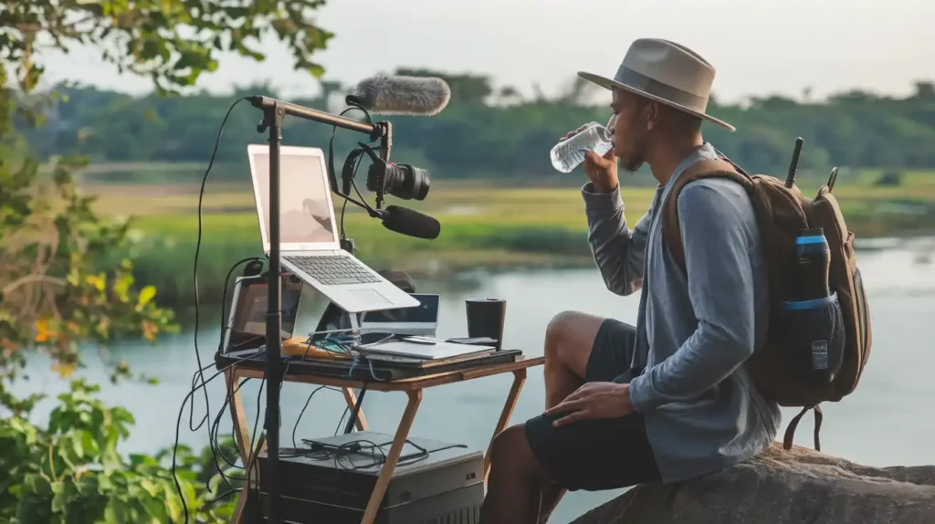 Digital Nomad Drinking Water