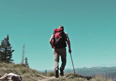 A backpaper walk in the nature